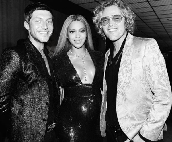 Dundas and Beyonce pose at The Grammy Awards (photo c/o Peter Dundas Instagram)